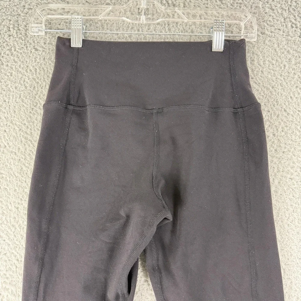 Alo Yoga Moto Leggings Womens Small Black‎ High Waist Pintuck Mesh Panel Spandex